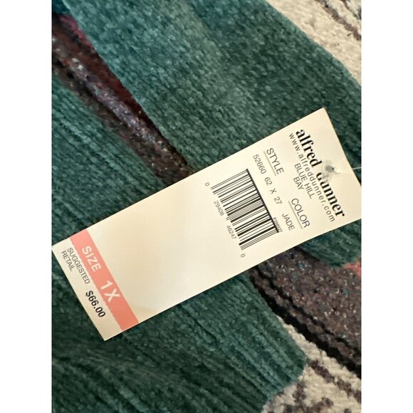 Alfred Dunner Womens 1X Jade Sweater With Embroidered Floral Design & Mock Neck - Picture 3 of 6